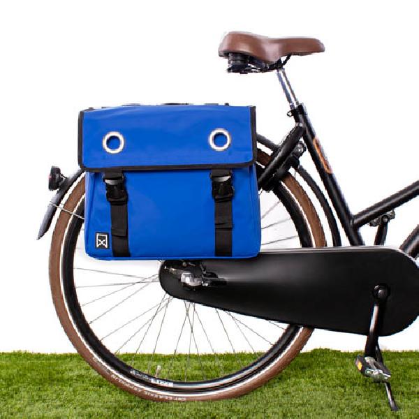 Dubbele fietstas Bisonyl 40L Blauw