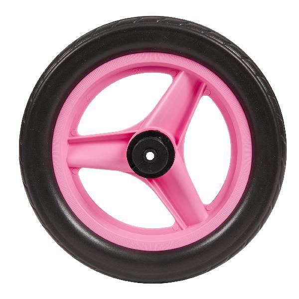 Achterwiel 10 inch voor loopfietsje run ride roze met zwarte band