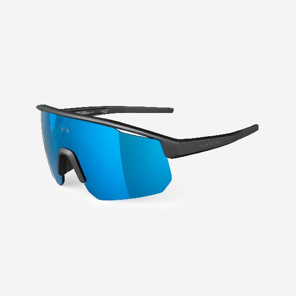 Fietsbril voor volwassenen roadr 900 categorie 3 zwart/blauw