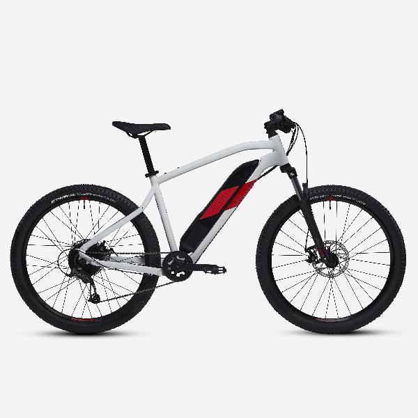 Elektrische mountainbike e-st 100 hardtail wit/rood 27.5