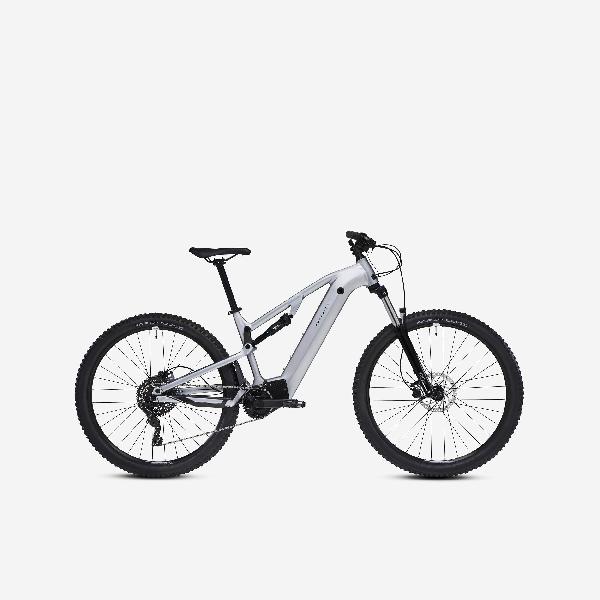 Elektrische mountainbike e-expl 500 s full suspension metallic grijs 29