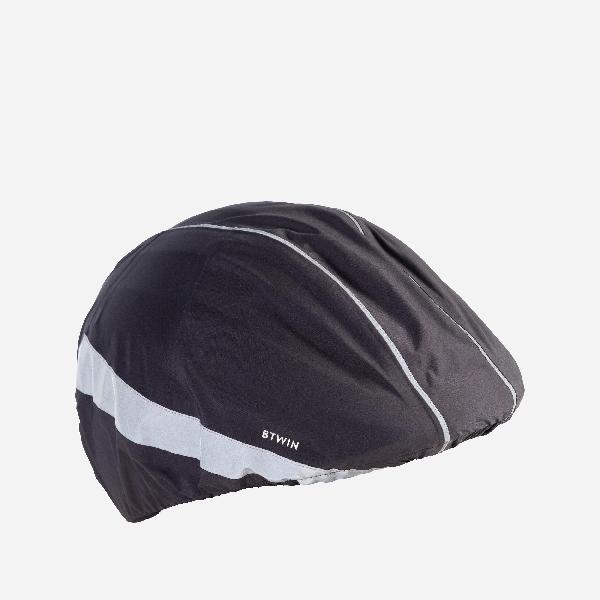 Waterdichte helmcover voor fietshelm zichtbaarheid 's nachts 940 zwart
