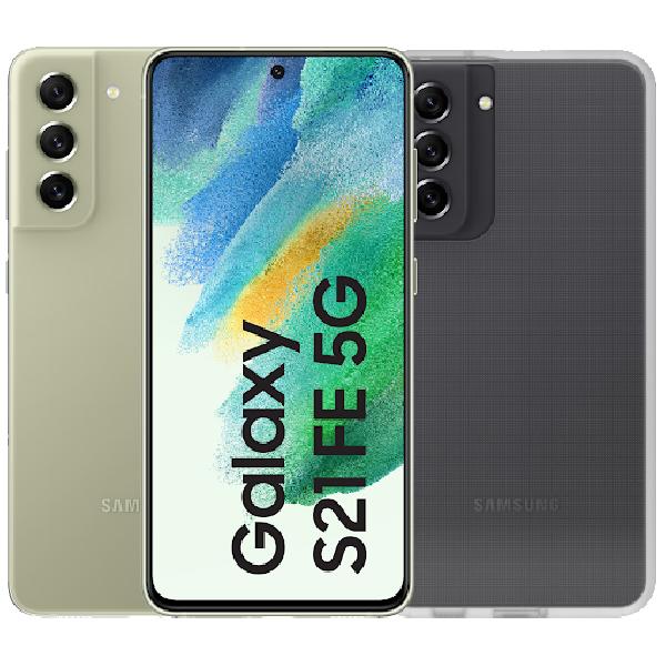 Samsung Galaxy S21 FE 128GB Groen 5G + Otterbox React Back Cover Transparant