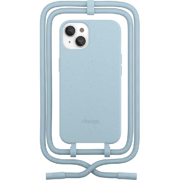 Change Case Apple iPhone 13 Back Cover met Koord Blauw