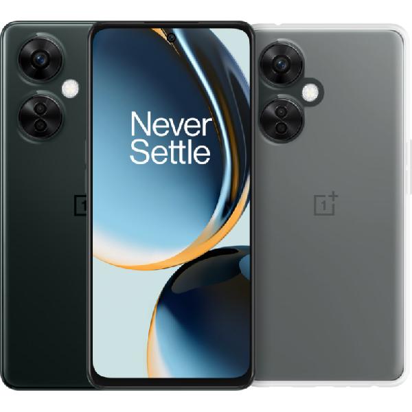 OnePlus Nord CE3 Lite 128GB Grijs 5G + Just in Case Soft Design Back Cover Transparant
