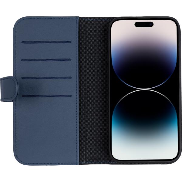 BlueBuilt Apple iPhone 14 Pro Max 2-in-1 Case Leer Blauw