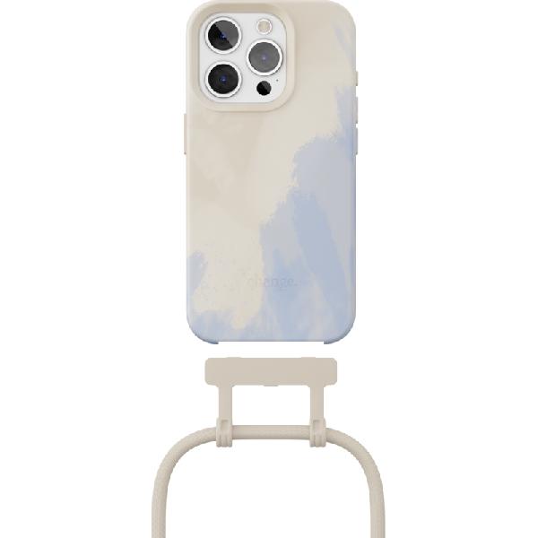 Change Case Apple iPhone 15 Pro Max Back Cover met Koord Blauw