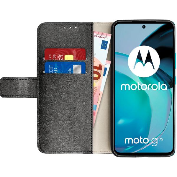 Just in Case Wallet Motorola G72 Book Case Zwart