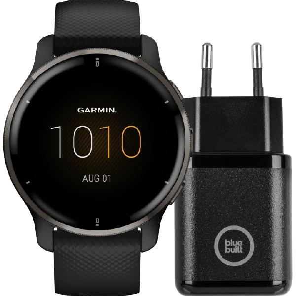 Garmin Venu 2 Plus Zwart + BlueBuilt Oplader