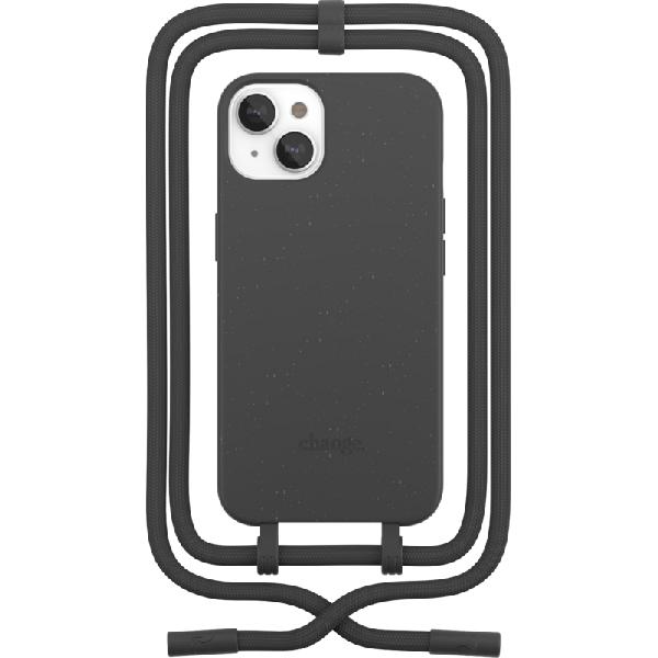 Change Case Apple iPhone 13 Back Cover met Koord Zwart