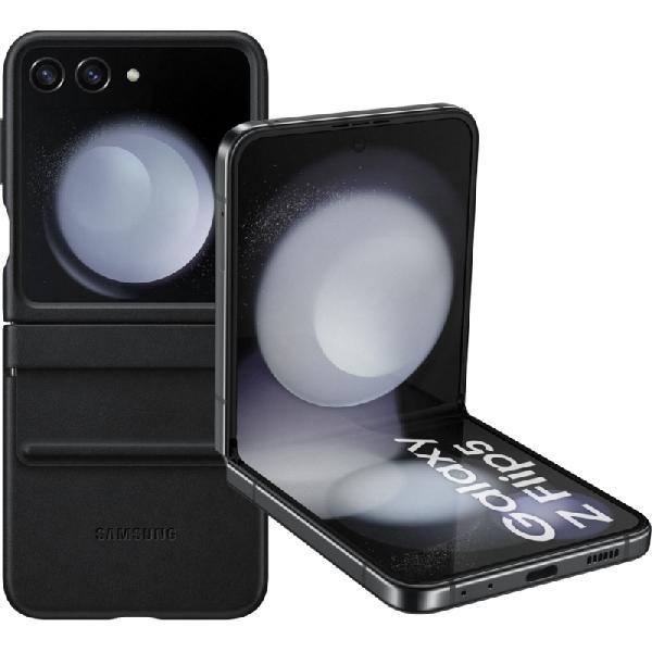 Samsung Galaxy Z Flip 5 256GB Zwart 5G + Samsung Back Cover Leer Zwart