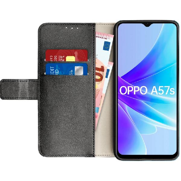Just in Case Wallet OPPO A57s Book Case Zwart