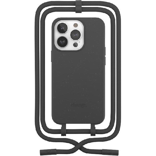 Change Case Apple iPhone 14 Pro Back Cover met Koord Zwart