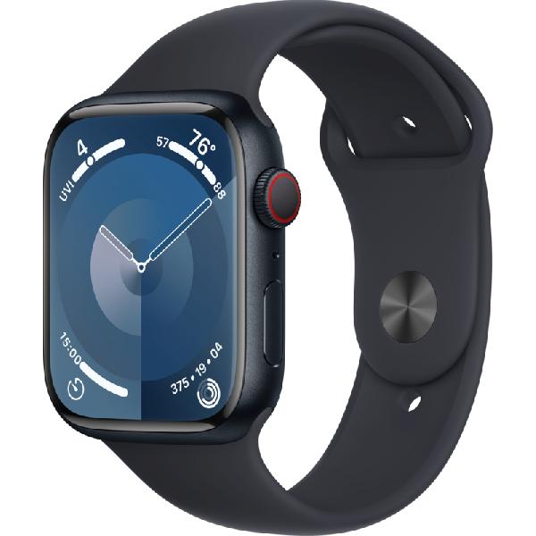 Apple Watch Series 9 4G 45mm Midnight Aluminium Sportband S/M