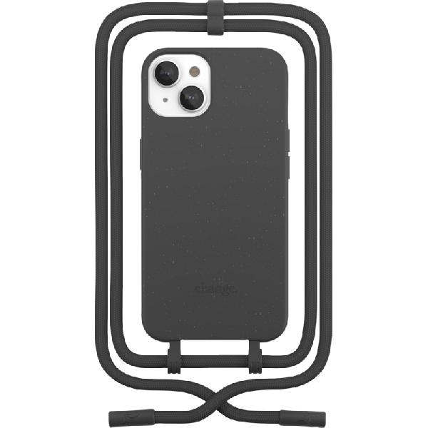 Change Case Apple iPhone 14 Back Cover met Koord Zwart