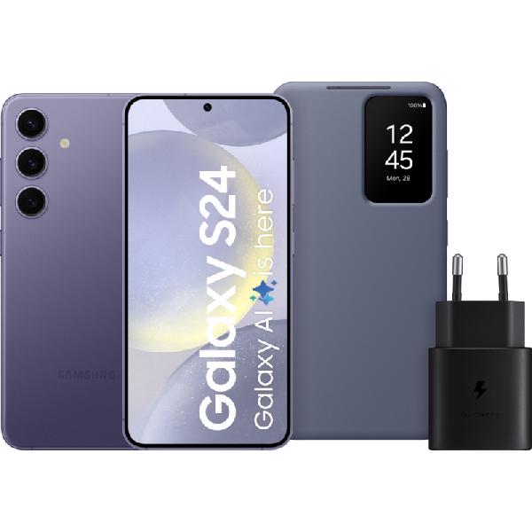 Samsung Galaxy S24 128GB Paars 5G + Accessoirepakket