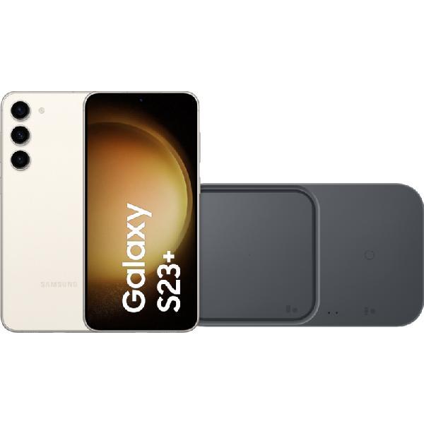 Samsung Galaxy S23 Plus 256GB Crème 5G + Duo Draadloze Oplader 15W