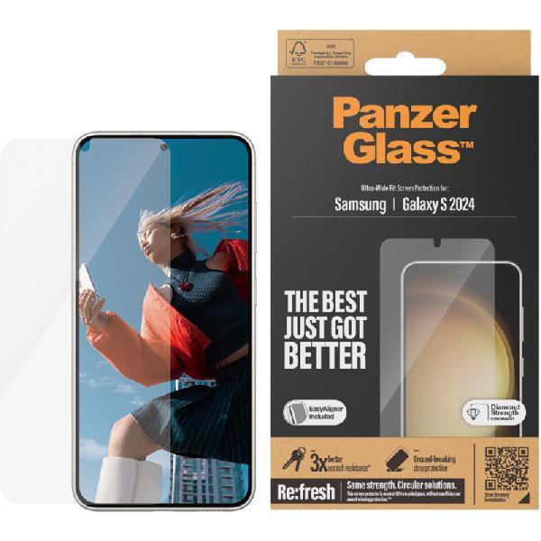 PanzerGlass Ultra-Wide Fit Samsung Galaxy S24 Screenprotector Glas