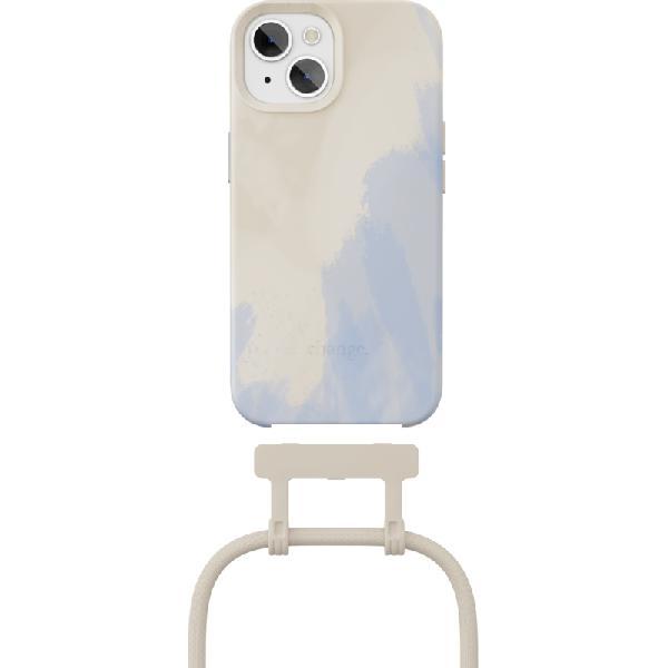 Change Case Apple iPhone 15 Back Cover met Koord Blauw