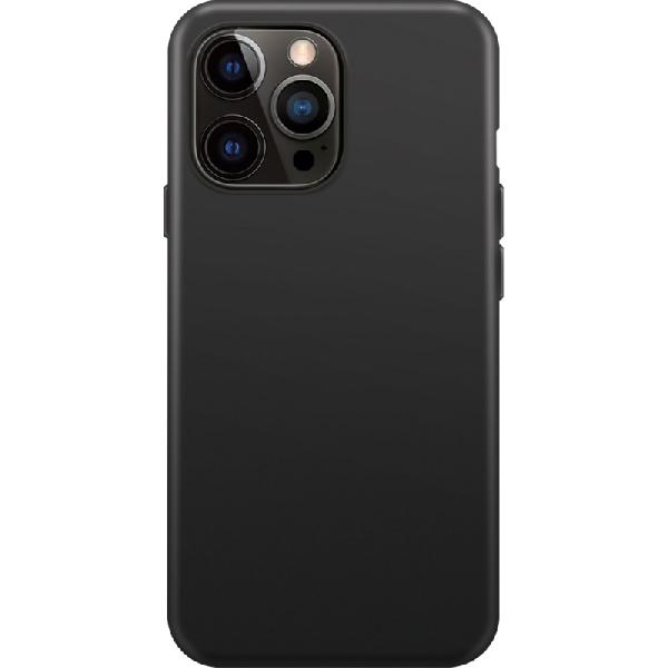 XQISIT Silicone Case Apple iPhone 15 Pro Back Cover Zwart