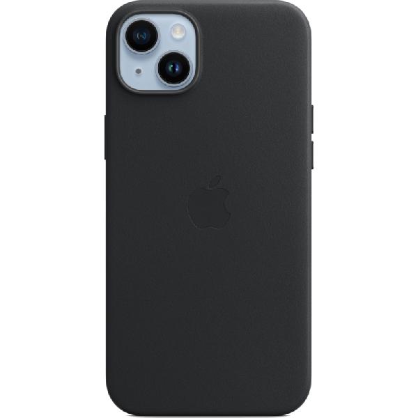 Apple iPhone 14 Plus Back Cover met MagSafe Leer Middernacht