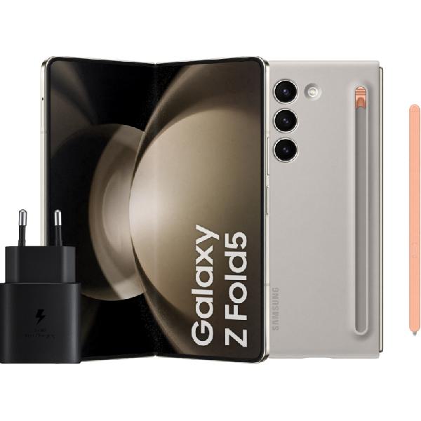 Samsung Galaxy Z Fold 5 512GB Creme 5G + Samsung Accessoirepakket