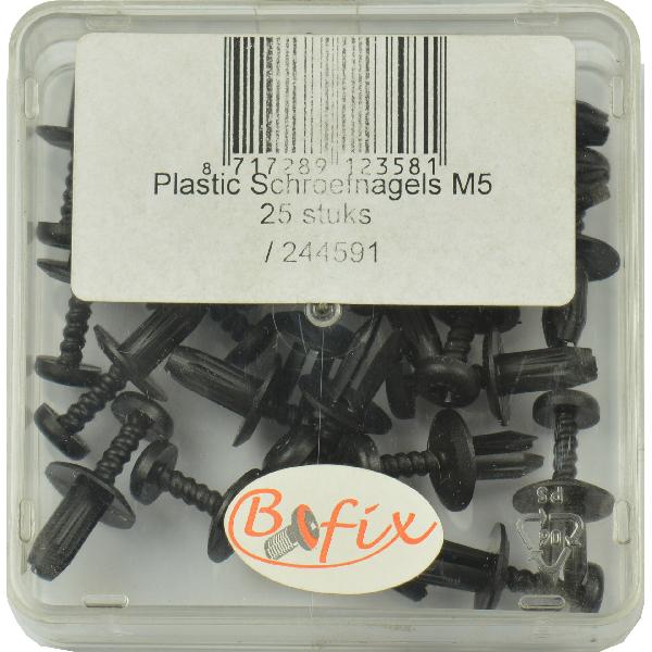 Bofix 244591 Schroefnagel plastic M5 p/25