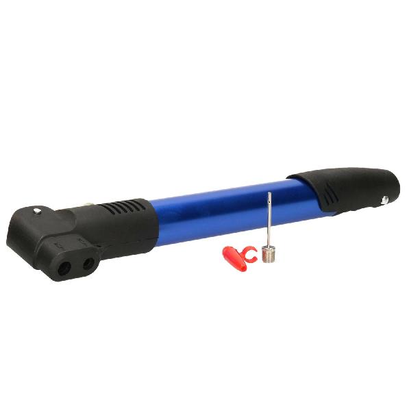 XQMax Fietspomp - klein - incl. montagebeugel - voor op de fiets - blauw - handpomp - Fietspompen
