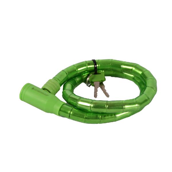 Fietssloten 80 cm Fietsslot Groen Kettingslot Fiets Veiligheid voor elke Fiets Kabelsloten Inclusief 2