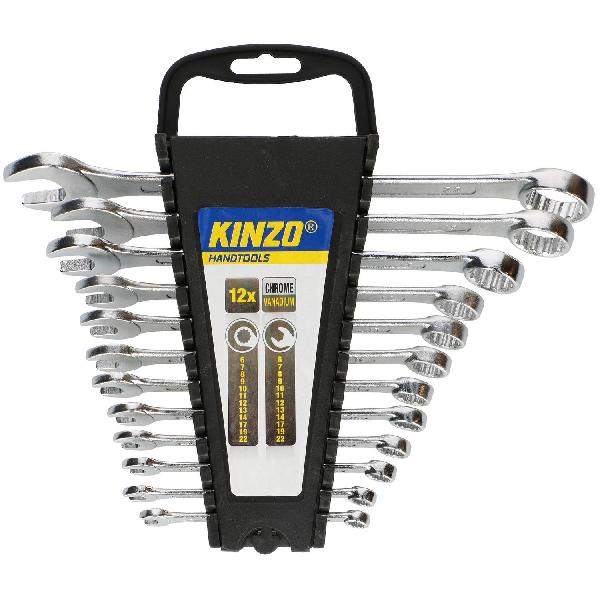 Kinzo steek- en ringsleutelset - 6 Tot 22 mm - 12-delig