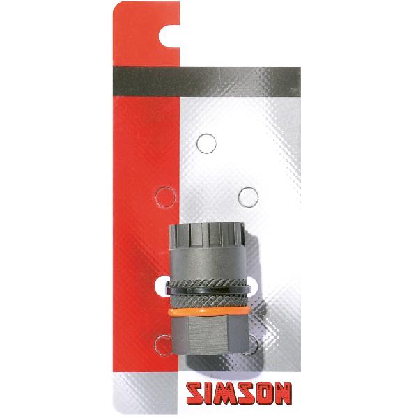 Simson cassetteborgringafnemer 12,8 cm staal grijs