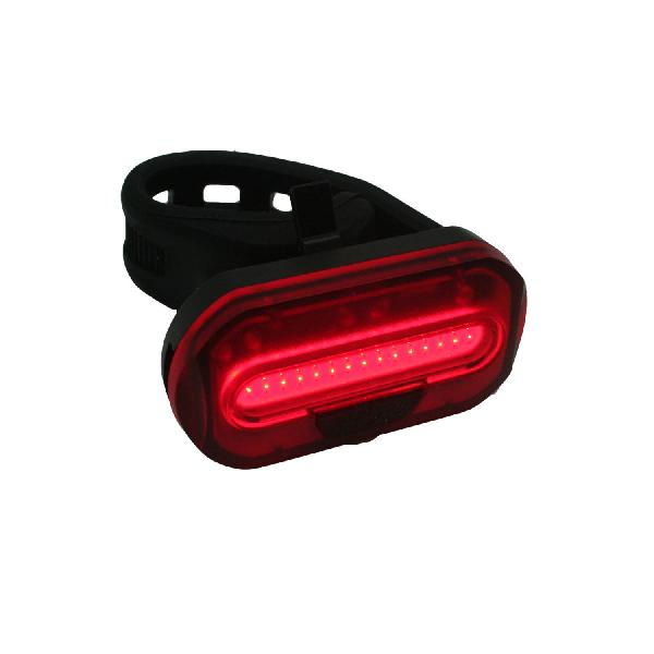 1x Fietsverlichting batterijachterlicht / fietsachterlicht met 1 heldere COB LED zadelpen / frame bevestiging - Fietsver