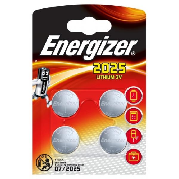 Energizer Lithium 3V knoopcel batterijen (CR2025) 4 stuks