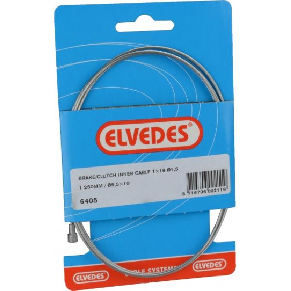 Elvedes Remkabel binnen 6405 universeel 1250 x 1,5 mm zilver