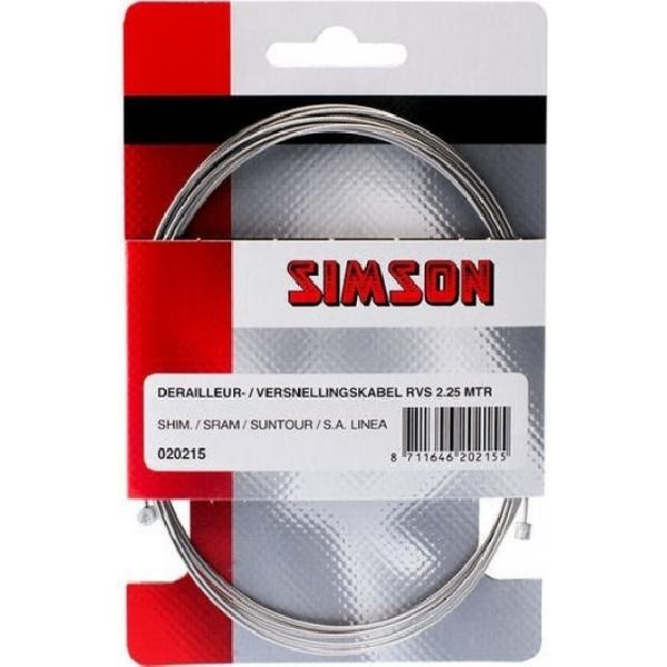 Simson binnenkabel versnelling 2250 mm zilver