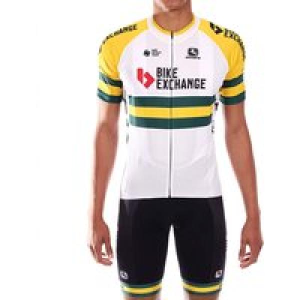 TEAM BIKEEXCHANGE Australische kampioen 2021 Set (fietsshirt + fietsbroek), voor