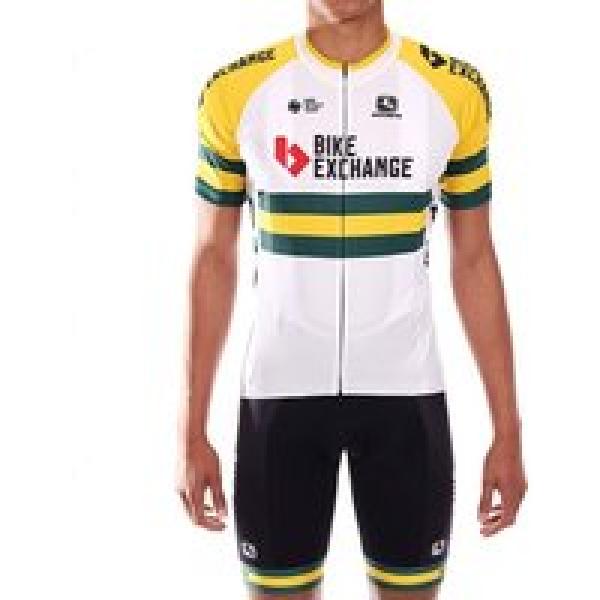 TEAM BIKEEXCHANGE Australische kampioen 2021 Set (fietsshirt + fietsbroek), voor