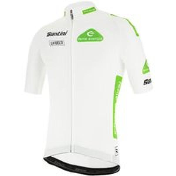 La Vuelta Witte 2020 fietsshirt met korte mouwen, voor heren, Maat S, Fietsshirt