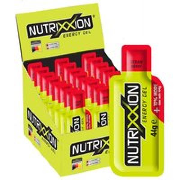 NUTRIXXION Energy Gel Strawberry. 24 stuk/doos liquid ampullen, Sportgel, Presta