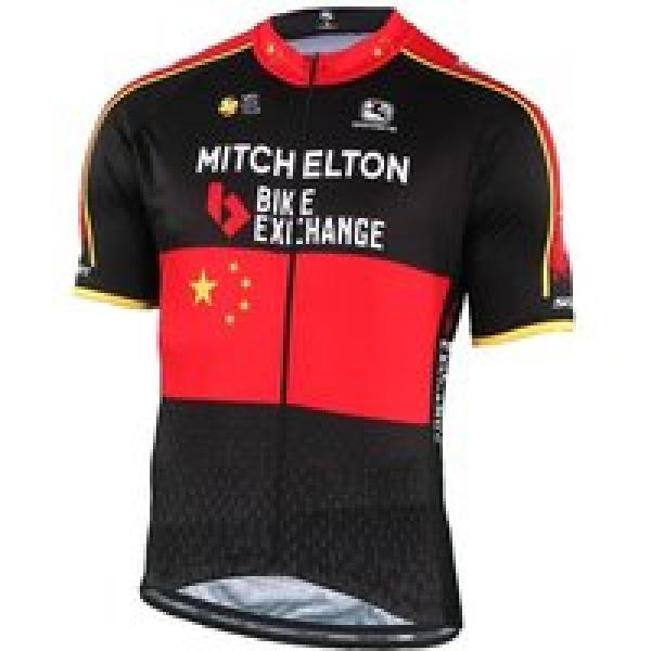 MITCHELTON-SCOTT Chinees kampioen fietsshirt met korte 2019, voor heren, Maat S,