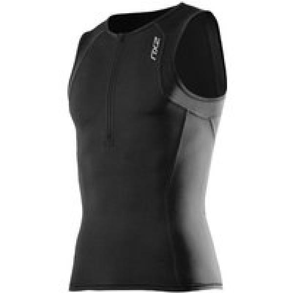 2XU triathlon singlet G:2 Active zwart, voor heren, Maat S, Triathlon shirt, Tri