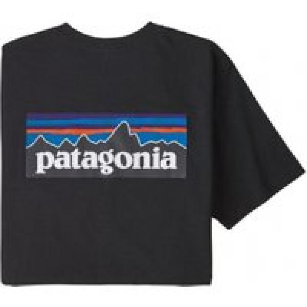 korte mouwen tee shirt patagonia p 6 logo responsibili tee zwart heren