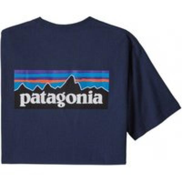 korte mouwen tee shirt patagonia p 6 logo responsibili tee blauw heren