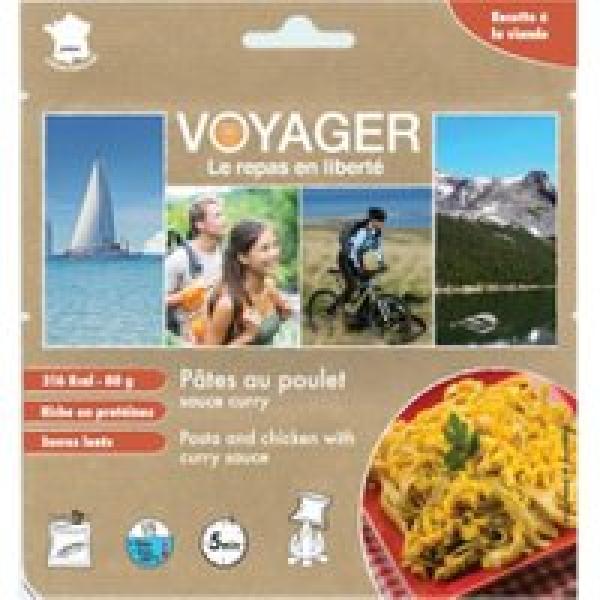 voyager freeze dried meals chicken pasta with curry sauce 80g