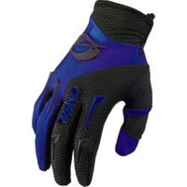 o neal element lange handschoenen blauw zwart