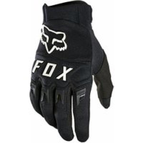 fox dirtpaw long gloves black white