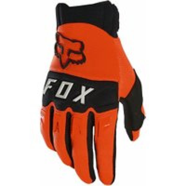 fox dirtpaw long gloves black orange