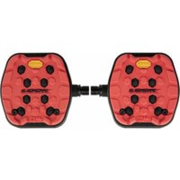 paar look trail grip flat pedals red