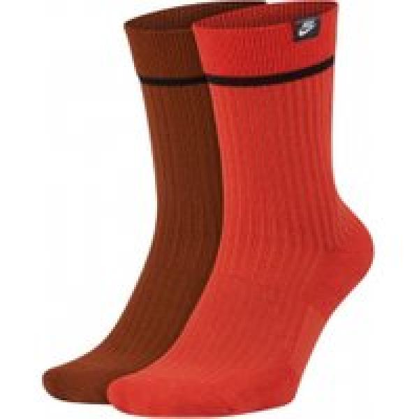 nike snkr essential multi color red sokken 2x
