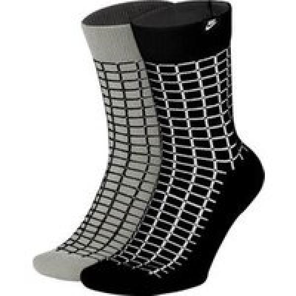 paar nike sportswear snkr multi color socks black grey